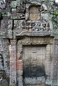柬埔寨吴哥寺庙石门图片