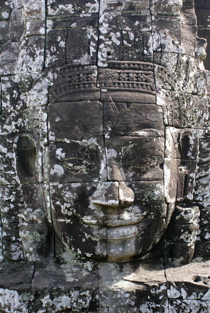 Bayon寺庙脸部柬埔寨吴哥图片