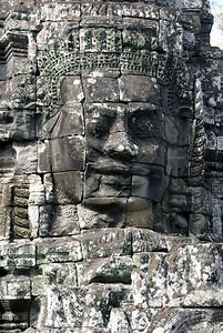 柬埔寨吴哥Bayon寺的佛面图片