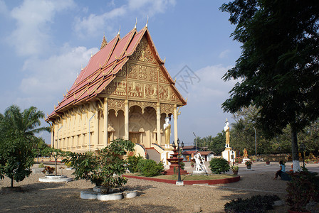 老挝万象佛教瓦图片