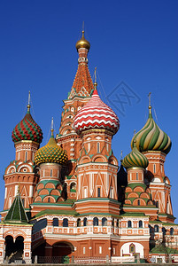 莫斯科红广场上的圣巴西尔大教堂图片
