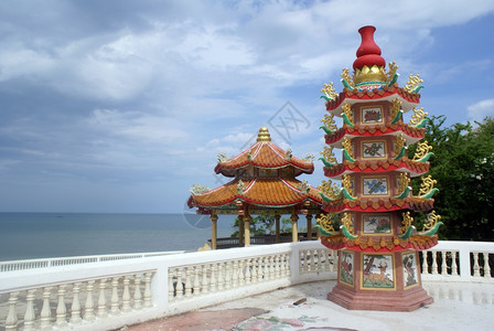 泰国华欣海岸的中佛教寺庙图片