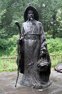 成都公园老圣人铜像图片