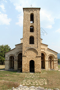 塞尔维亚诺维帕扎尔附近索波查尼修道院的教堂高清图片