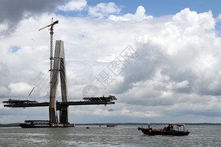 海南岛峡交叉新桥背景图片