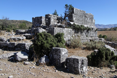 土耳其古希腊教堂的废墟图片