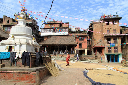在尼泊尔Bhaktapur的地面上图片