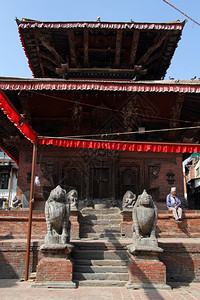 尼泊尔Patan的Durbar广场寺庙图片