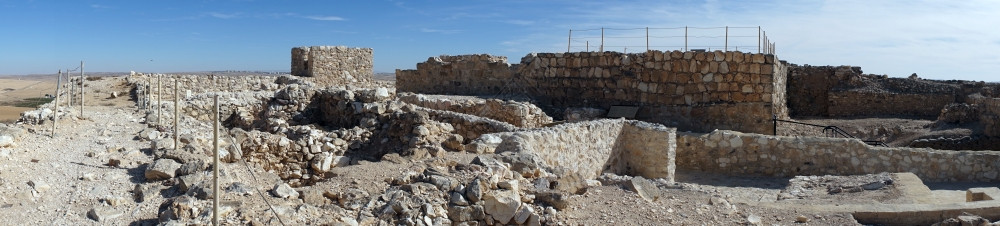 以色列TelArad城堡的废墟图片