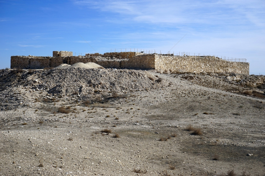 以色列TelArad山顶城堡的废墟图片