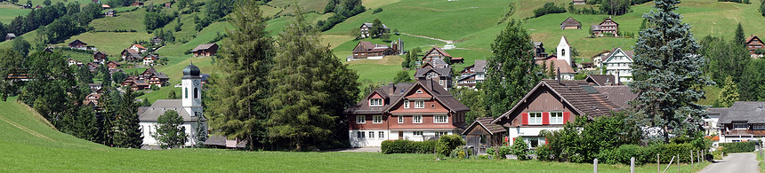 瑞士斯坦镇全景图片