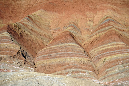 ZhanyeDanxia公园的彩色岩石背景图片