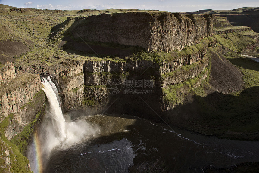 PalouseFalls华盛顿夏季峡谷美景优图片