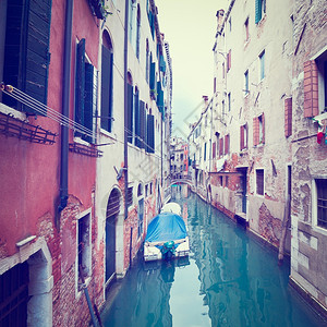 内罗运河威尼斯的街道Instagram效应门高清图片素材