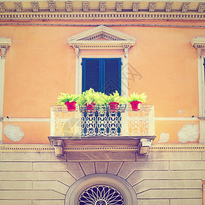 意大利比萨古典风格的房屋背景图片