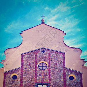 皮埃蒙特小城中世纪意大利Instagram效应背景图片