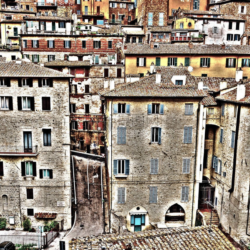 意大利阿西市历史中心街景图片