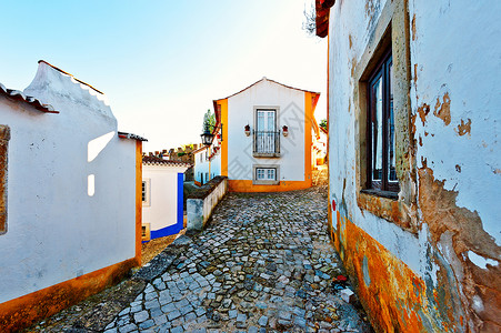 中世纪葡萄牙天台市街上高清图片