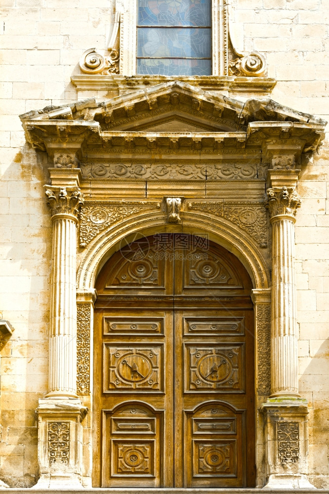 拉古萨西里市教堂入口详情图片
