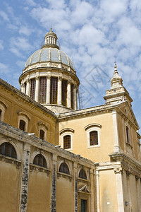 西里拉古萨市大教堂圆顶高清图片素材