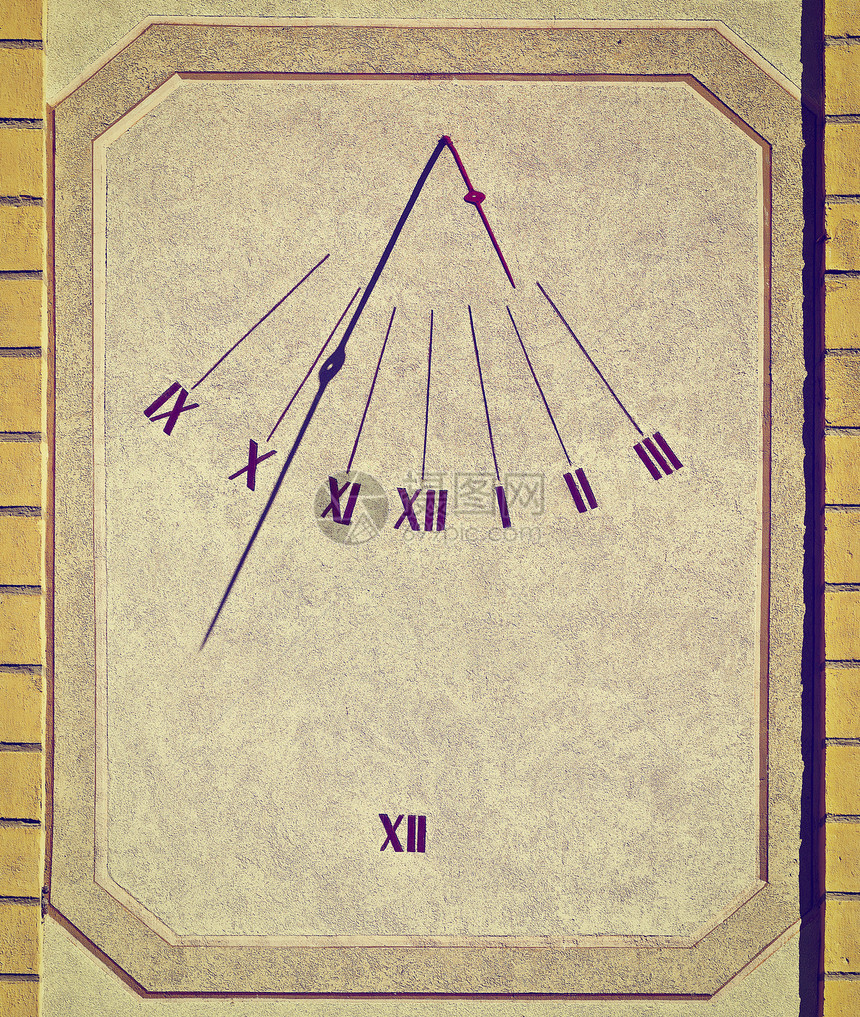 意大利建筑墙上的太阳Instagram效应图片
