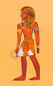 历史服装古埃及法老穿着日常服装塞蒂高清图片素材