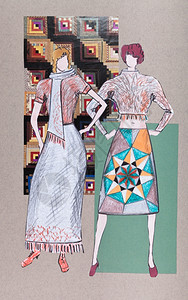 妇女服装秋季毛衣围巾和长裙图片
