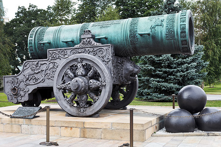 炮弹俄罗斯莫科克里姆林宫最大的沙皇卡农背景