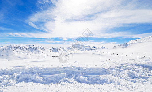 法国帕拉迪斯基地区ValdIsereTignes山丘滑雪区图片