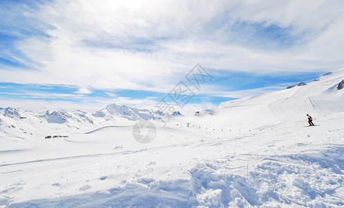 帕拉迪斯基地区阿尔卑山滑雪法国提涅斯ValdIsereTignes图片
