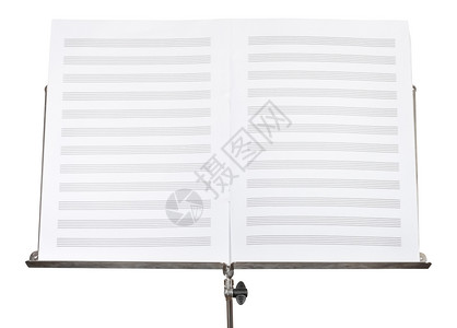音乐书关于的空白双页图片
