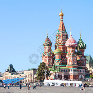 莫斯科市风景红广场波克罗夫斯基大教堂图片