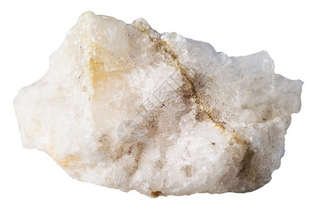 天然岩标本的巨集白底绝缘的切石矿物标本图片