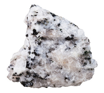 自然岩标本的巨集白底分离的Diorite矿物石标本图片
