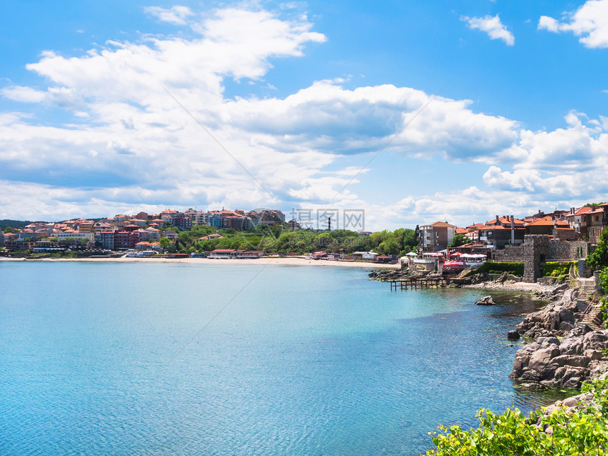 索佐波尔镇城市海滩保加利亚黑海岸边度假胜地图片