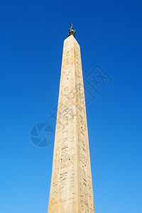 意大利之旅拉特兰方尖碑古埃及方尖碑和罗马城的蓝天图片