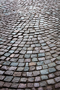 古老的cobblestone路面的抽象背景图片