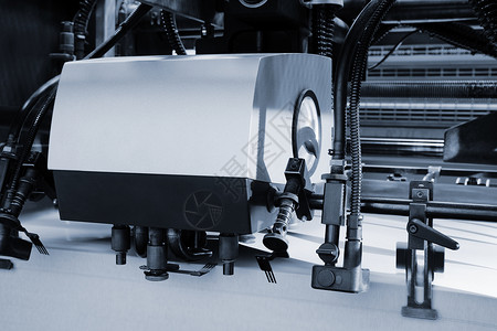 现代印刷厂设备背景图片