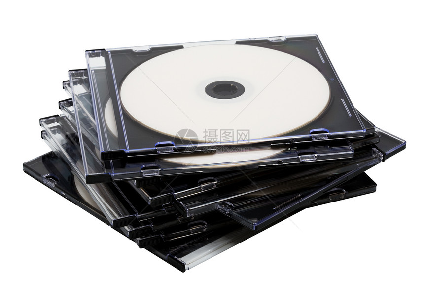 白色背景框中的磁盘cd图片