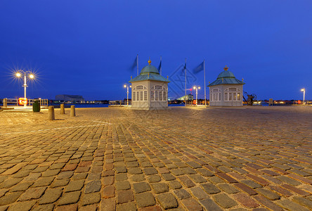 日落时城岸的皇家展厅哥本哈根丹麦皇家展厅图片