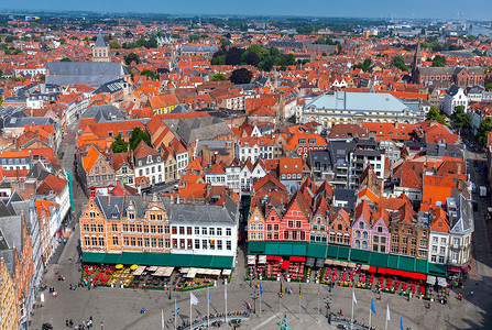 中世纪央市场广比利时布鲁格中央市场广图片