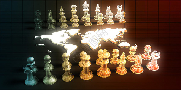 商业战术和象棋游戏分析概念艺术商业战图片