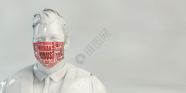 新科罗纳2019ncov与人使用面罩的概念新科罗纳2019ncov概念背景图片