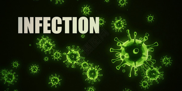 黑色和绿感染疾病概念图片
