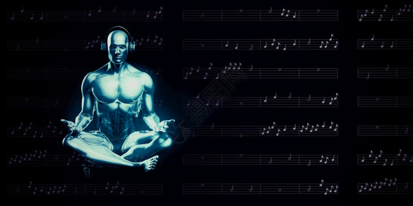 音乐禅概念与声音均衡器艺术音乐禅图片
