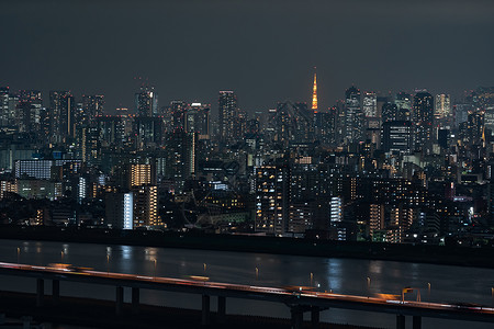 日本东京夜市风景图片