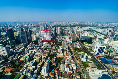 曼谷市中心泰国的天线图片