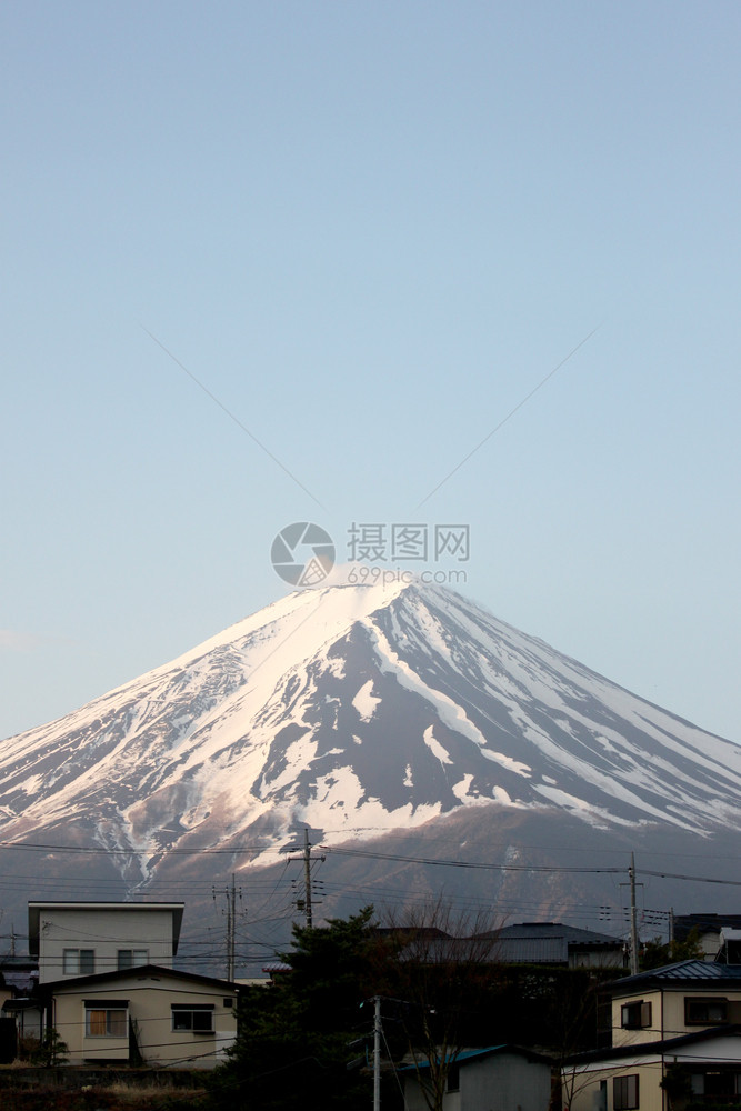 富士山和川口子市的日本村图片