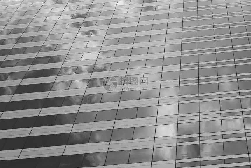 高楼的玻璃黑色和白的光束设计业务背景图片