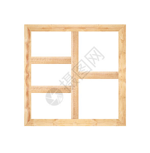 白色背景上孤立的木质托盘框架背景图片